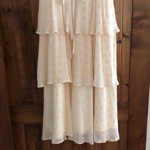 Florence Tiered polka dot chiffon summer dress S - Picture 4 of 10